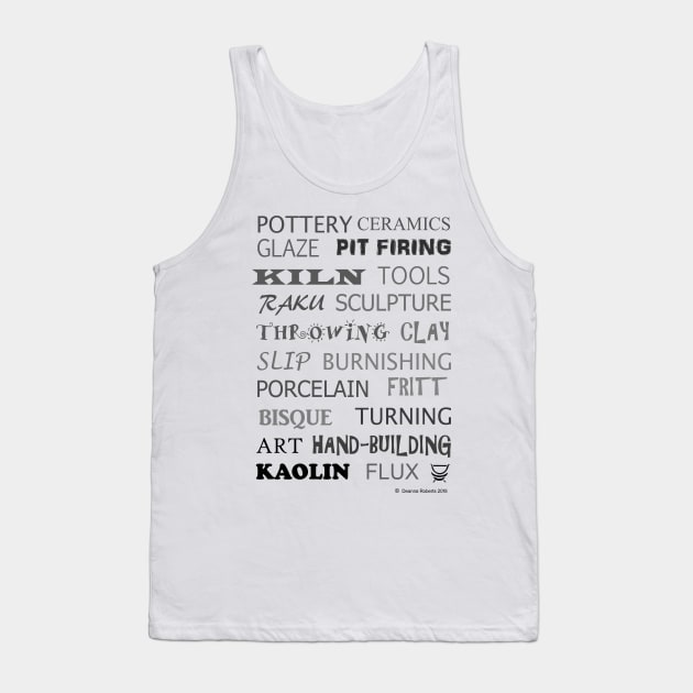 Pottery Glossary Tank Top by Deanna Roberts Studio